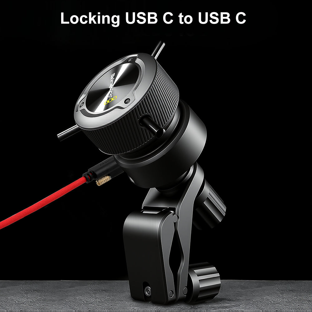 Alvin's Cables Ultra-Flexible Locking USB-C to USB-C Data-Transfer Cable for Blackmagic Pyxis Monitor, URSA Cine EVF, USB-C 3.2 10Gbps High-Speed Cable for Blackmagic Micro Studio Camera 4K G2, Red