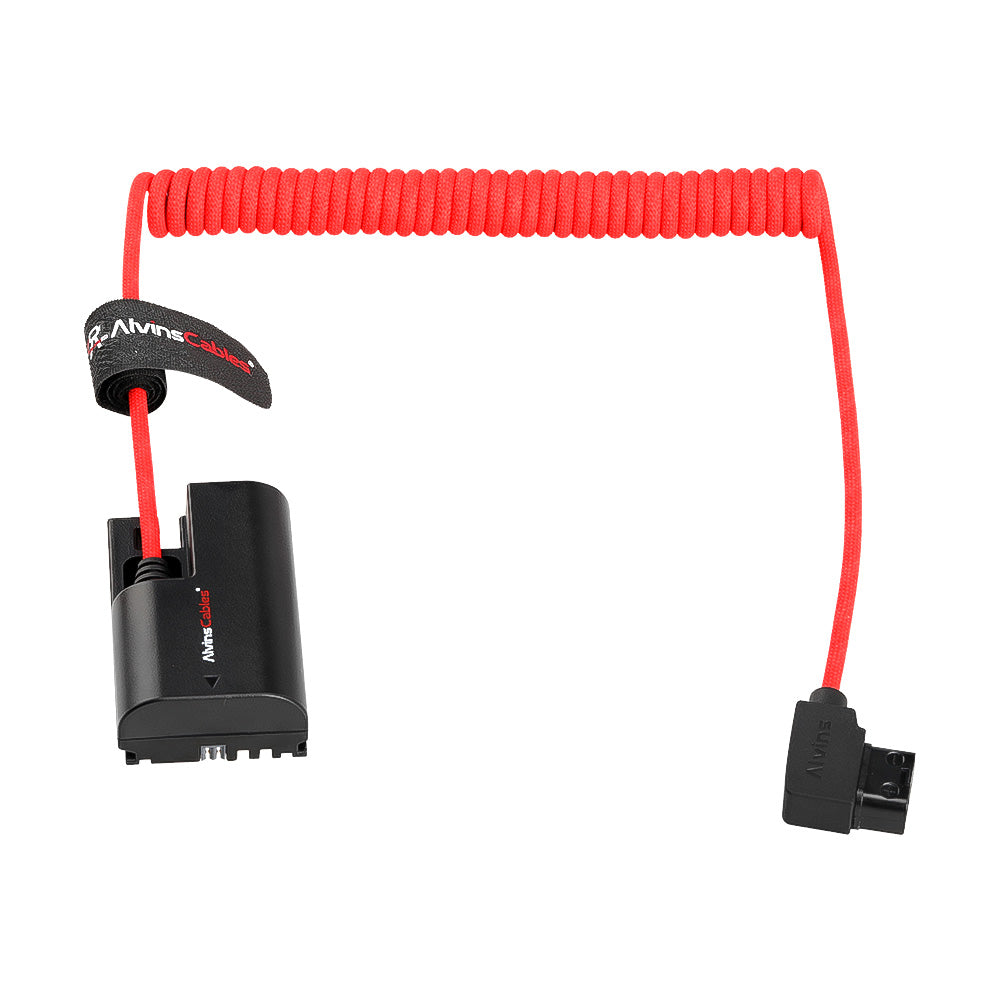 Alvin's Cables LP-E6P Dummy Battery to D-Tap Braided Coiled Power Cable