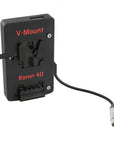 Alvin's Cables V Mount Battery Plate for DJI Ronin 4D, V-Mount Power Plate with D-Tap & 0B 2-Pin Outputs, Straight / Rotatable Right Angle 1B 6-Pin Power Cable, Red / Black