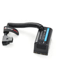 Alvin's Cables BP-U30 Dummy Battery to D-Tap Power Cable Fully Decoded, Coiled Dtap Power Cord for Blackmagic Pyxis 6K/12K, Sony PXW-Z200 & HXR-NX800 Camcorders