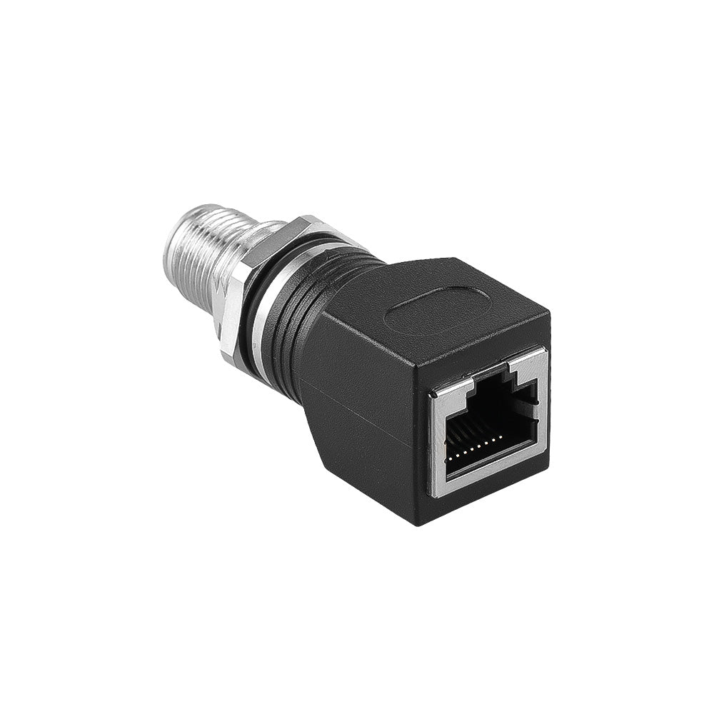 Alvin's Cables M12 X-Code 8-Pin to RJ45 Adapter Cat6a IP68 Waterproof Shielded, M12 Male to RJ45 Female Industrial Ethernet Connector for Cognex Keyence Basler Baumer Datalogic Microscan Sick
