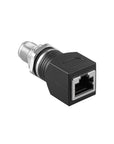 Alvin's Cables M12 X-Code 8-Pin to RJ45 Adapter Cat6a IP68 Waterproof Shielded, M12 Male to RJ45 Female Industrial Ethernet Connector for Cognex Keyence Basler Baumer Datalogic Microscan Sick