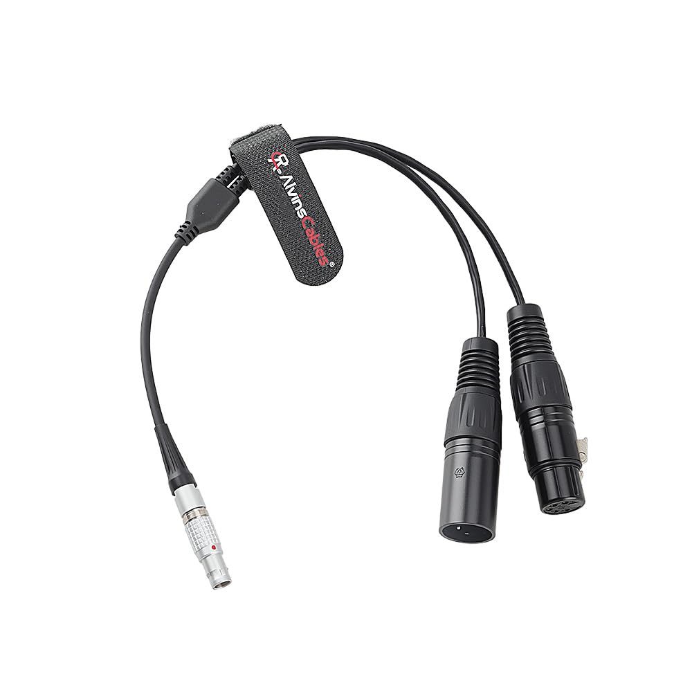 Alvin's Cables DMX Adapter Cable for Aputure Sidus One Storm 80c, 3-Pin to Dual 5-Pin XLR Male Female Y-Splitter DMX Cable 30cm 12inches