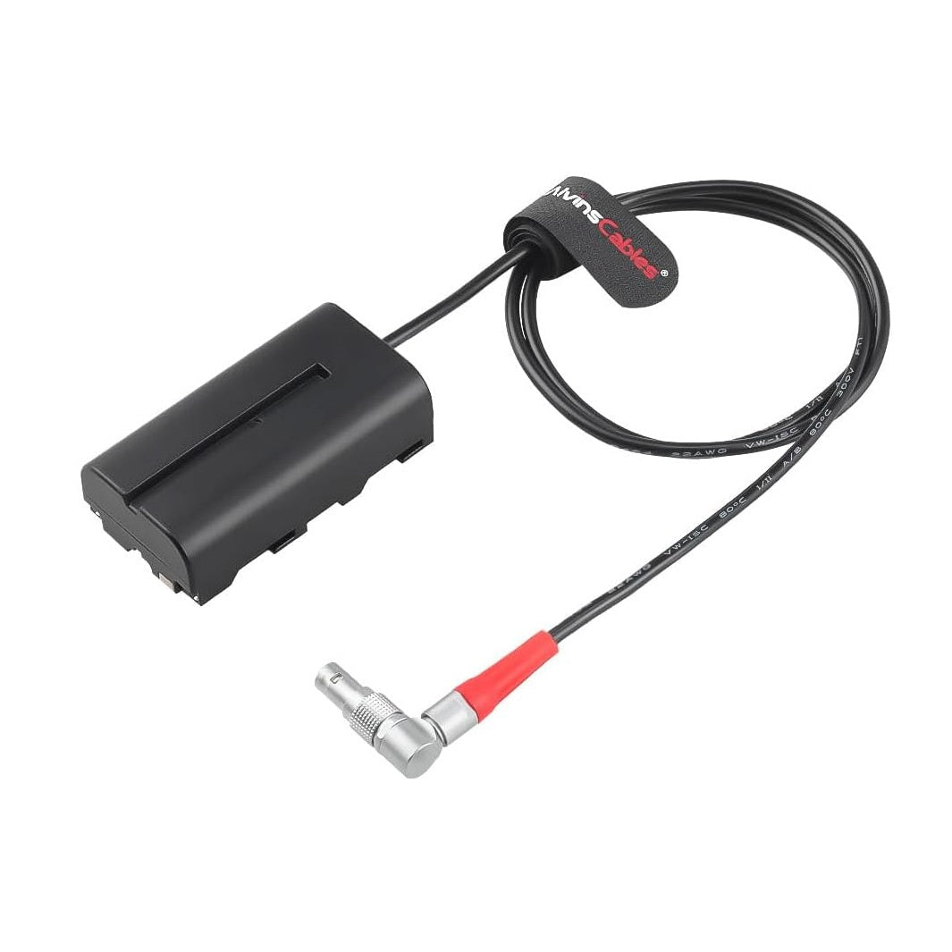 Alvin's Cables LBUS 4-Pin to NP-F970 Power Cable for ARRI Hi5 to SmallHD Monitor, for Atomos Ninja V | Shinobi | Feelworld Monitor, for Sony NP-F550| F770 F970 Dummy Battery (80CM/ 31")