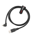 Alvin's Cables USB 2.0 Type-A to Locking Mini USB Down Angle Cable, 15mm Dual-Screw Spacing for Daheng Industrial Camera, High Flex Drag Chain Shielded, Convex Port