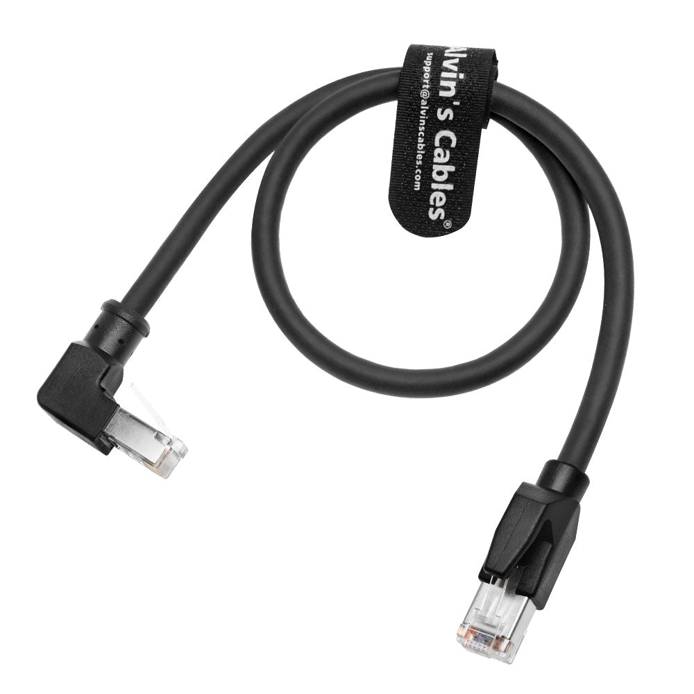 Alvin's Cables RJ45 Ethernet Cable, Up-Angle Cat6a Shielded Industrial Profinet Ethernet Cable High-Flex Drag-Chain High-Speed Gold-Plated Connectors for PLC, Robotics &amp; Motion Control 6.6ft/2m