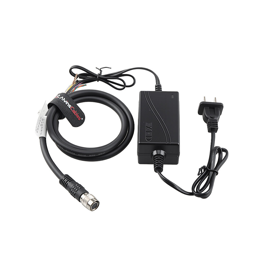 Alvin's Cables Industrial Camera I/O Cable + HR10A-10P-12S Hirose 12 Pin Female Power Adapter for Basler/Hikvision/Dahua/Sony/MindVision Camera, 12V 2A (1Meter / 3.3 FT)