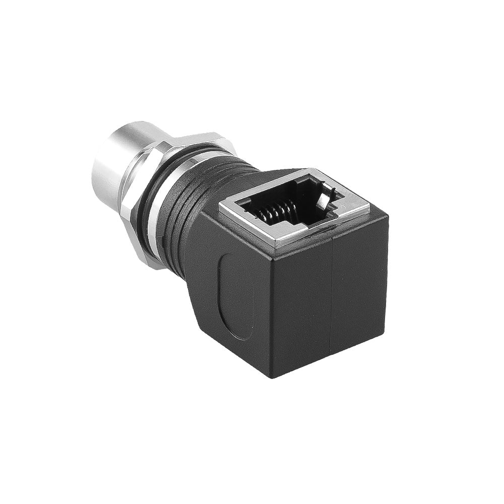 Alvin's Cables M12 X-Code 8-Pin to RJ45 Adapter Cat6a IP68 Waterproof Shielded, M12 Female to RJ45 Female Industrial Ethernet Connector for Cognex Keyence Basler Baumer Datalogic Microscan Sick