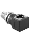 Alvin's Cables M12 X-Code 8-Pin to RJ45 Adapter Cat6a IP68 Waterproof Shielded, M12 Male to RJ45 Female Industrial Ethernet Connector for Cognex Keyence Basler Baumer Datalogic Microscan Sick