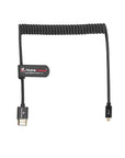 Alvin's Cables 8K 2.1 Micro-HDMI to Full HDMI Braided Cable, D to A Coiled HDMI for Atomos-Ninja-V for Canon-R5C R5 R6, for Sony A7RIII A7II A7M3 A7R IV A6500, for FUJIFILM X-T4 X-T3(18 to 28 Inch)