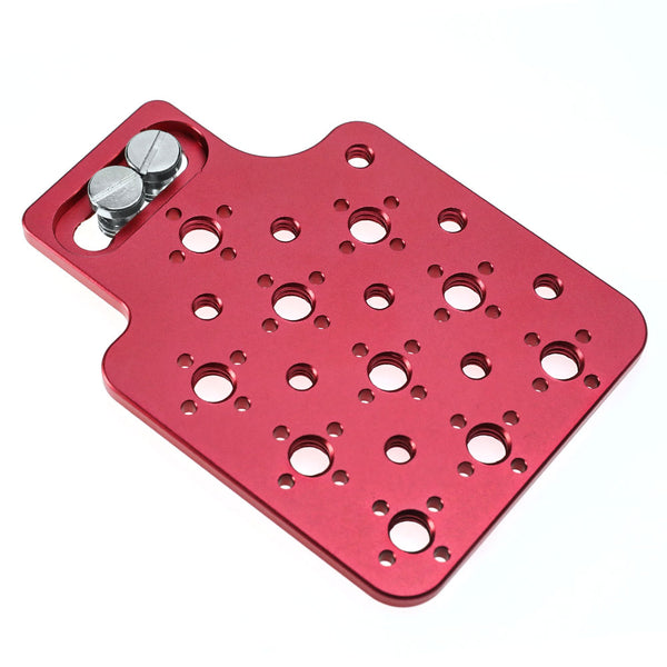 Alvin’s Cables Multifunctional Cheese Plate with 3/8 1/4 Threads, Side Mounting Plate for ARRI RED Camera with 3/8’’ Screws-A0124