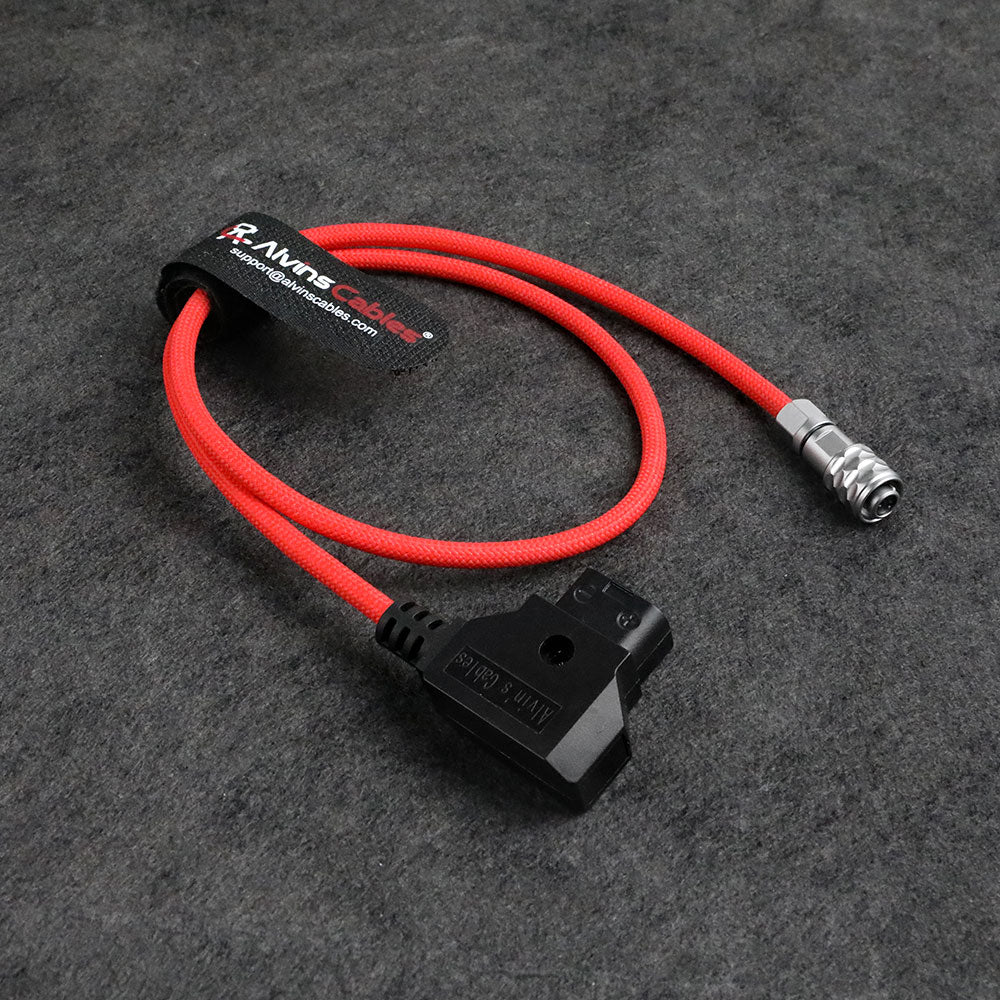 Alvin&#39;s Cables BMPCC 4K Power Cable, D-tap to 2 Pin Female Ultra Soft Cable for Blackmagic Pocket Cinema Camera 4K/ 6K, Braided 50cm/ Coiled cable