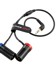 Alvin's Cables 3.5mm TRS to Dual XLR Male Y Splitter Cable, 1/8’’ TRS to 2 XLR 3 Pin Male Breakout Audio Cable for RØDE Wireless GO II MixPre Recorder Unbalanced, 45cm|18inches