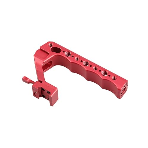 Alvin's Creativity Camera Top Handle with 3/8"-16 ARRI-Style Locating Pins, NATO Clamp Mount, 1/4"-20 &amp; 3/8"-16 Threads and 3 Cold Shoes for Camera Cages and Rigs