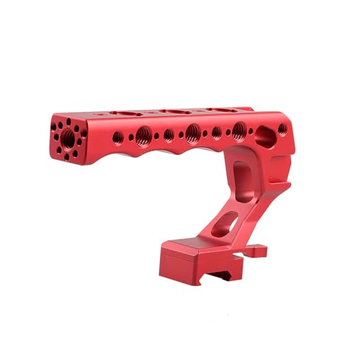 Alvin's Creativity Camera Top Handle with 3/8"-16 ARRI-Style Locating Pins, NATO Clamp Mount, 1/4"-20 &amp; 3/8"-16 Threads and 3 Cold Shoes for Camera Cages and Rigs