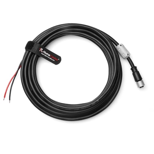 Alvin's Cables M12 T-Code 4 Pin Female to Open End Power I/O Cable Dra ...