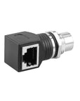 Alvin's Cables M12 A-Code 8-Pin to RJ45 Adapter Cat6a IP68 Waterproof Shielded, M12 Female to RJ45 Female Industrial Ethernet Connector for Cognex Keyence GigE Vision Basler AVT Sony CCD Cameras