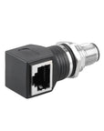 Alvin's Cables M12 A-Code 8-Pin to RJ45 Adapter Cat6a IP68 Waterproof Shielded, M12 Male to RJ45 Female Industrial Ethernet Connector for Cognex Keyence GigE Vision Basler AVT Sony CCD Cameras