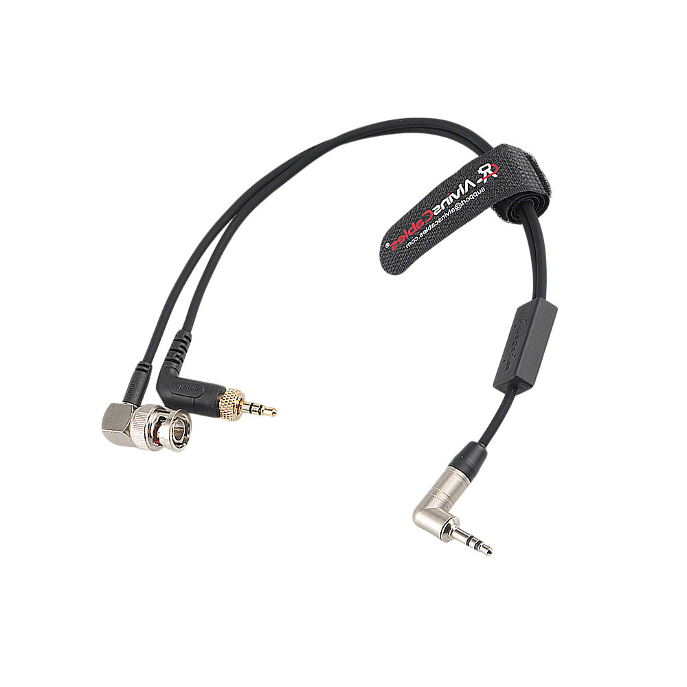 Alvin's Cables Tentacle Sync Timecode Y-Cable, 3.5mm TRS to BNC &amp; Locking 3.5mm TRS Timecode Cable for Sony FX6 FX9 F55, Rode Wireless Receiver &amp; Camera Timecode Sync, Ultra-Soft Cable 10 inches|25cm