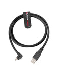 Alvin's Cables USB 2.0 Type-A to Locking Mini USB Down Angle Cable, 15mm Dual-Screw Spacing for Daheng Industrial Camera, High Flex Drag Chain Shielded, Convex Port