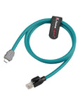 Alvin's Cables IX Industrial to RJ45 Cat6A Ethernet Cable, IX30G-A-10S-CV(7.0) A Key to RJ45 Male, High Flex Drag-Chain Cable for PLC Machine Vision Industrial Automation Sensor PoE（Green）