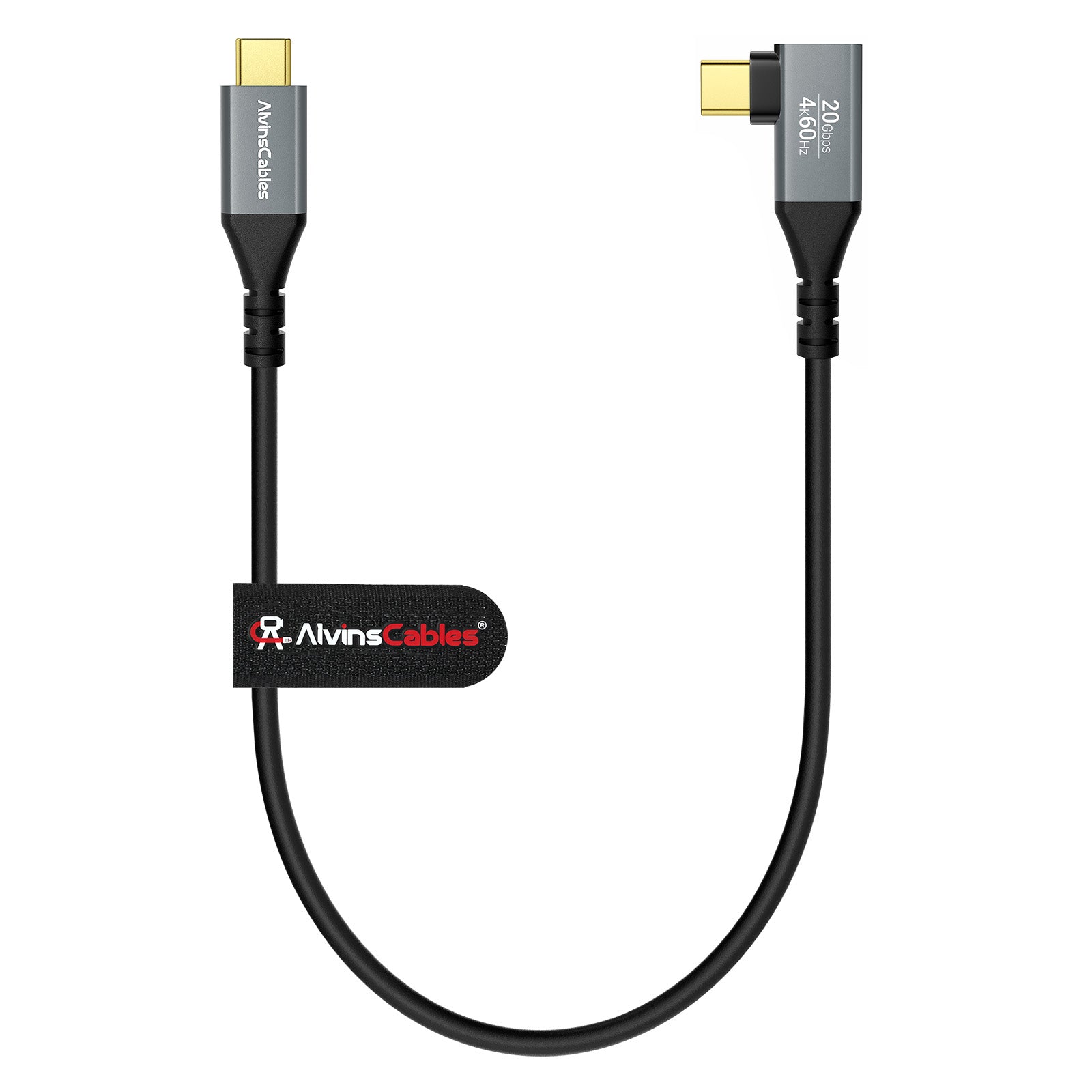 USB-C Cable, USB3.2 Gen 2x2 20Gbps Data Cable, 240W PD 3.1 Charging, 4K@60Hz Video, [Ultra-Soft] Right-Angled USB-C to USB-C Cable for BMPCC, Canon R5/R6, Sony FX3/A7C, ZCAM, Monitor, Dock, SSD, 30cm