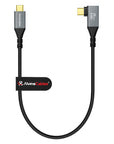 USB-C Cable, USB3.2 Gen 2x2 20Gbps Data Cable, 240W PD 3.1 Charging, 4K@60Hz Video, [Ultra-Soft] Right-Angled USB-C to USB-C Cable for BMPCC, Canon R5/R6, Sony FX3/A7C, ZCAM, Monitor, Dock, SSD, 30cm