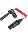 Alvin's Cables Mini XLR 3 Pin Male to XLR 3 Pin Female Coiled Audio Cable for Blackmagic Pocket Cinema Camera BMPCC 4K/6K, Video Assist 4K, Sharp 8K Cam, Ultra Soft