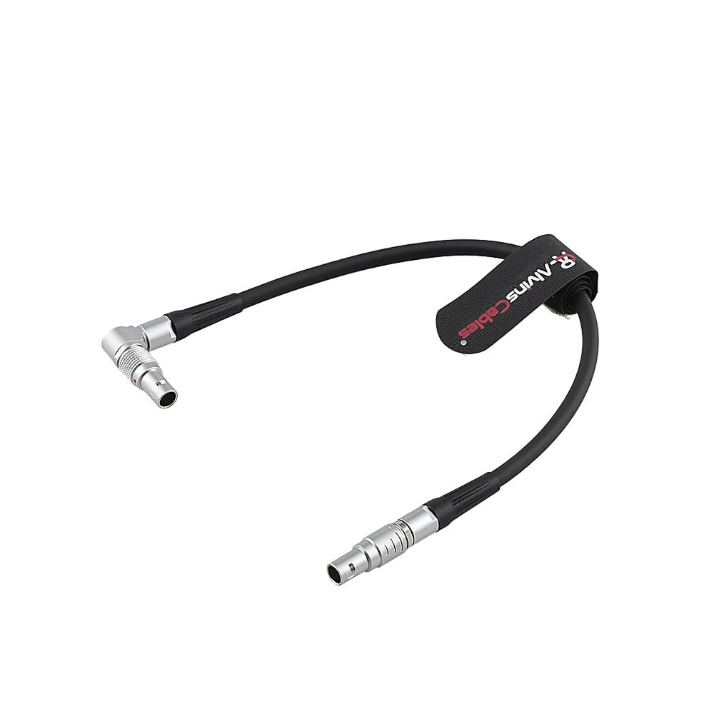 Alvin’s Cables Control Cable for Arri RIA-1 to Ward's Sniper Mark 3 III Rangerfinder Monitor, Compatible with K2.0036186 KK.0039980, 4 Pin Right Angle Rotatable to Straight Data Cable, 30cm|11.8in