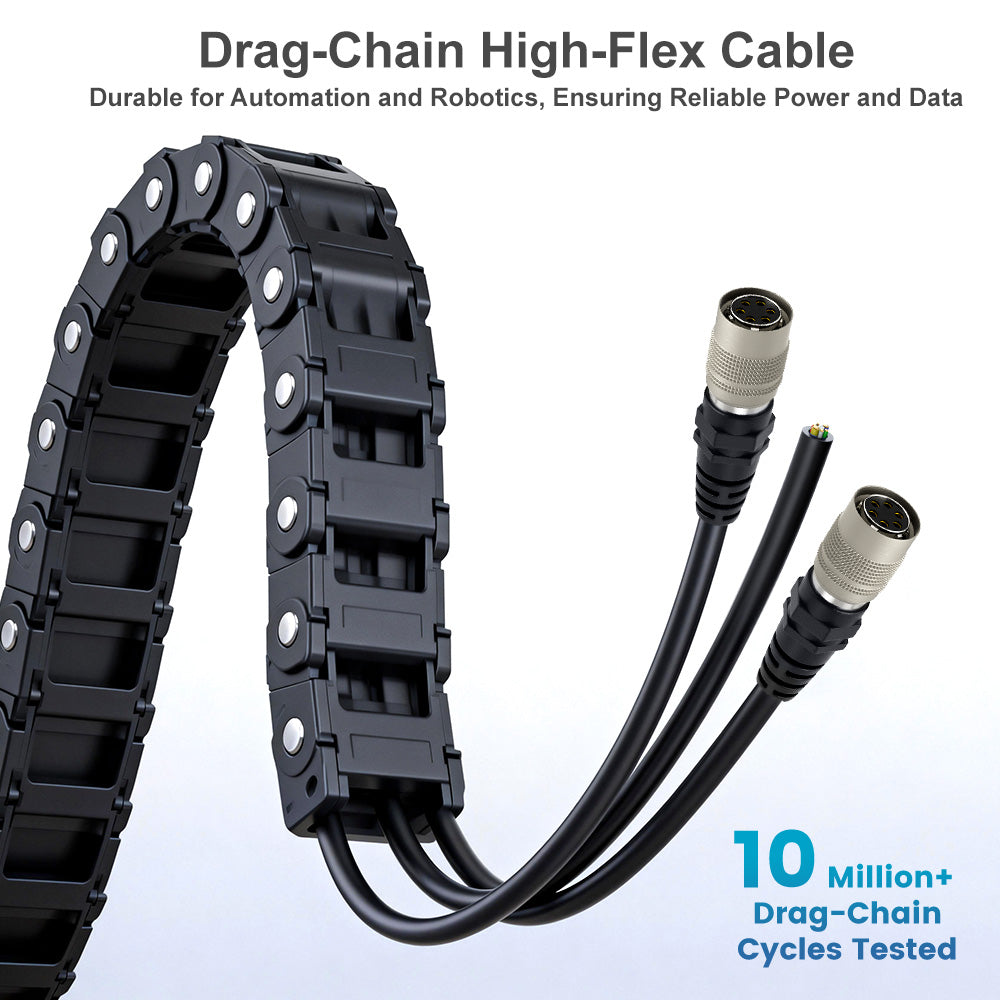 Alvin’s Cable Hirose 6 Pin Female HR10A-7P-6S to Flying Lead Power I/O Cable for Basler GIGE AVT for Sony CCD Camera