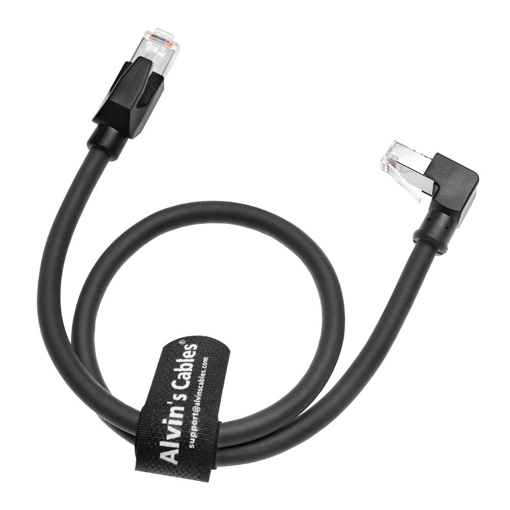 Alvin's Cables RJ45 Ethernet Cable, Up-Angle Cat6a Shielded Industrial Profinet Ethernet Cable High-Flex Drag-Chain High-Speed Gold-Plated Connectors for PLC, Robotics &amp; Motion Control 6.6ft/2m