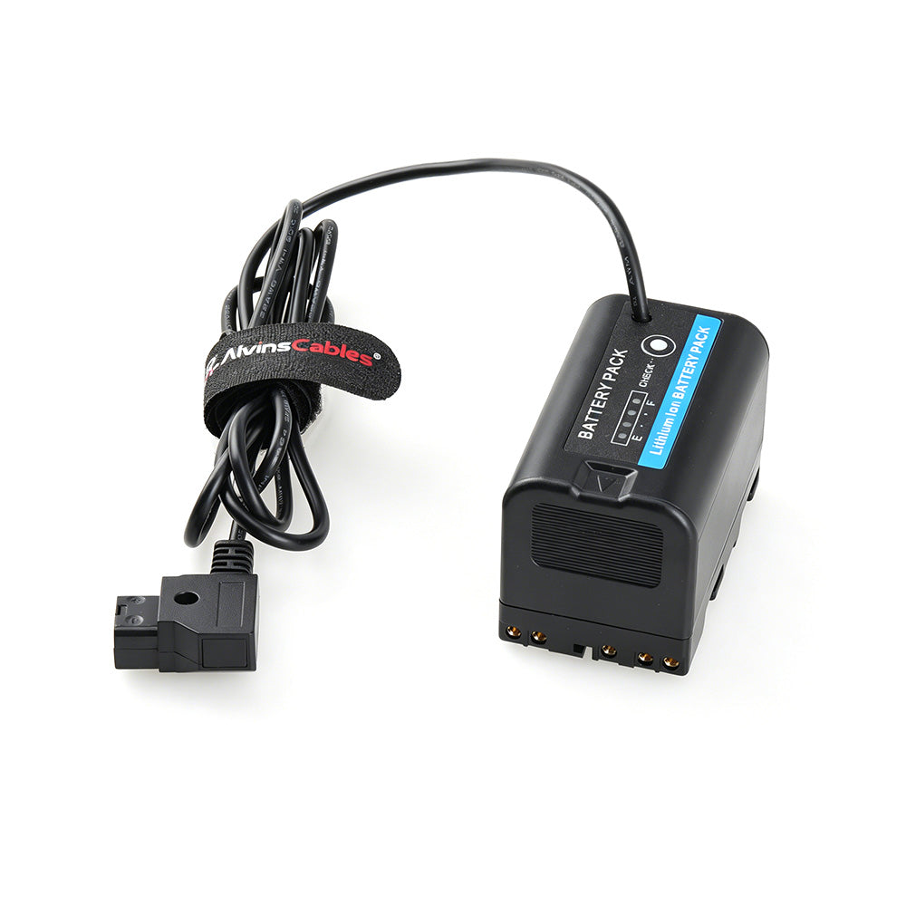 Alvin's Cables BP-U30 Dummy Battery to D-Tap Power Cable for Blackmagic Pyxis 6K/12K, Sony PXW-Z200 &amp; HXR-NX800 Camcorders, Fully Decoded Power Cord 3.9Ft