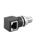 Alvin's Cables M12 X-Code 8-Pin to RJ45 Adapter Cat6a IP68 Waterproof Shielded, M12 Male to RJ45 Female Industrial Ethernet Connector for Cognex Keyence Basler Baumer Datalogic Microscan Sick
