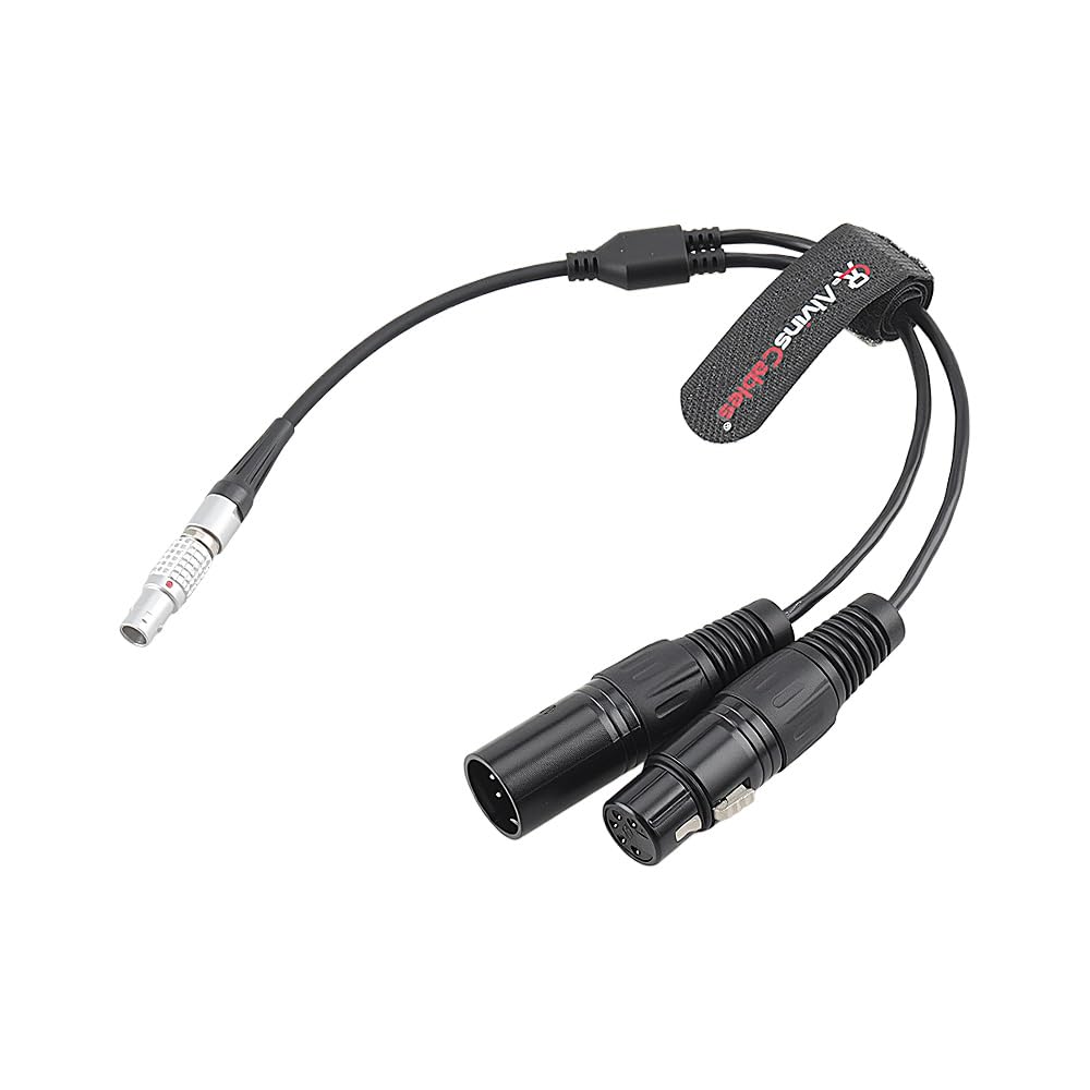 Alvin's Cables DMX Adapter Cable for Aputure Sidus One Storm 80c, 3-Pin to Dual 5-Pin XLR Male Female Y-Splitter DMX Cable 30cm 12inches