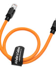 Alvin's Cables RJ45 Ethernet Cable, Cat6a Shielded Industrial Profinet Ethernet Cable High-Flex Drag-Chain High-Speed Gold-Plated Connectors for PLC, Robotics & Motion Control 2ft/60cm Orange