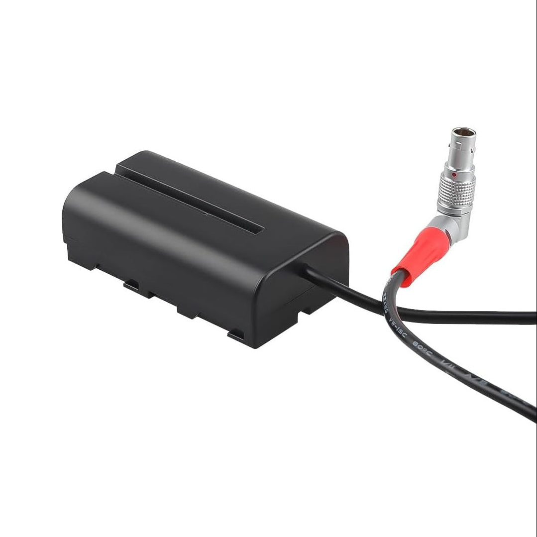 Alvin's Cables LBUS 4-Pin to NP-F970 Power Cable for ARRI Hi5 to SmallHD Monitor, for Atomos Ninja V | Shinobi | Feelworld Monitor, for Sony NP-F550| F770 F970 Dummy Battery (80CM/ 31")