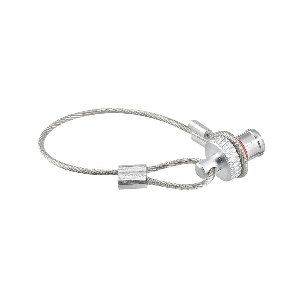 Alvin‘s Cables Dust Cap for LEMO 00B Push-Pull Connectors, FGG 00B(7.5mm) Male Plug Pin Protector Cover with Stainless Steel Tether, IP68 Metal Cap for Machine Vision &amp; Industrial Cameras, 2 Piece