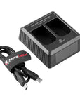 Alvin's Cables Dual Slot Charger for Sony NP-SA100 Battery with USB-C Cable