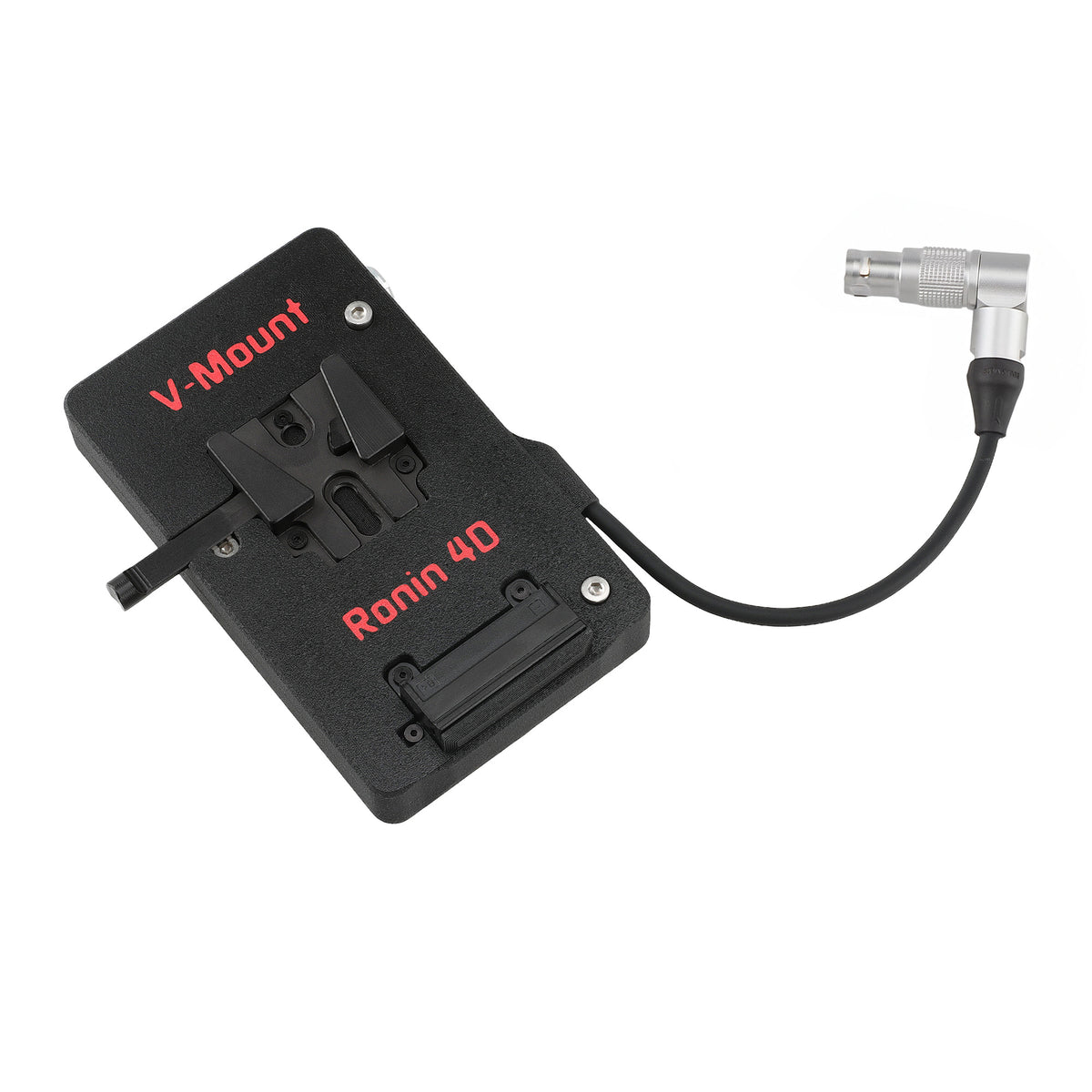 Alvin's Cables V Mount Battery Plate for DJI Ronin 4D, V-Mount Power Plate with D-Tap &amp; 0B 2-Pin Outputs, Straight / Rotatable Right Angle 1B 6-Pin Power Cable, Red / Black