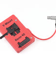 Alvin's Cables V Mount Battery Plate for DJI Ronin 4D, V-Mount Power Plate with D-Tap & 0B 2-Pin Outputs, Straight / Rotatable Right Angle 1B 6-Pin Power Cable, Red / Black