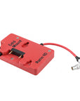 Alvin's Cables Gold Mount Battery Plate for DJI Ronin 4D, G-Mount Power Plate with D-Tap & 0B 2-Pin Outputs, Straight / Rotatable Right Angle 1B 6-Pin Power Cable, Red / Black