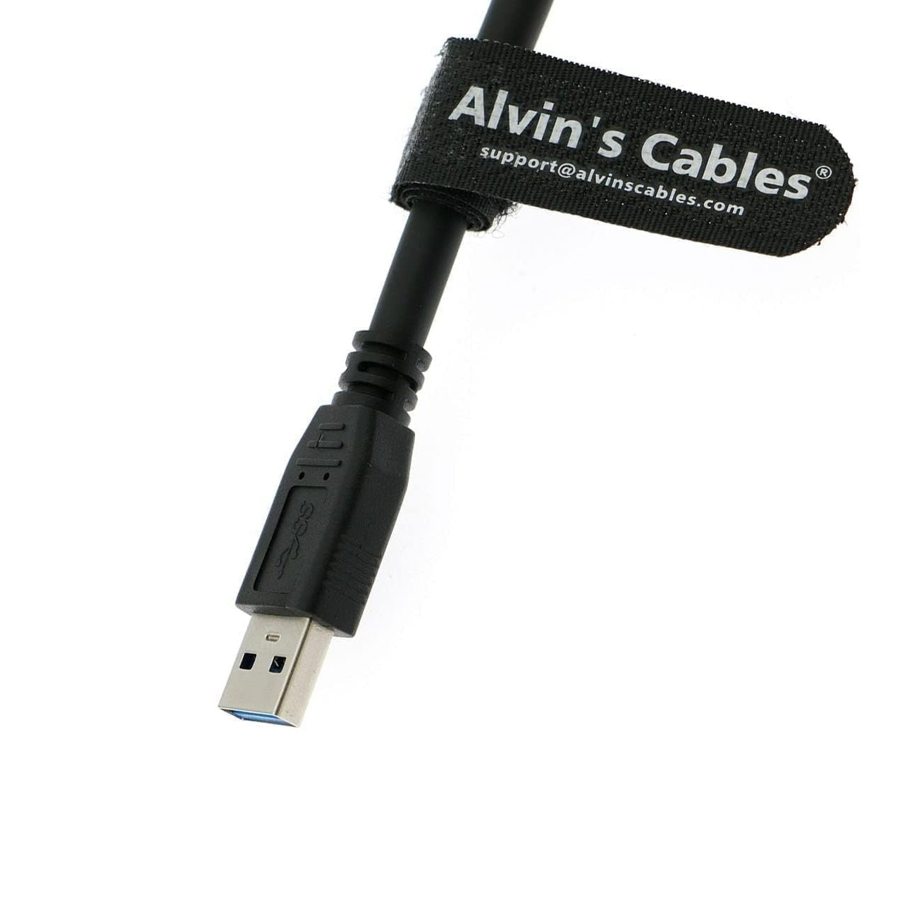 Alvin's Cables USB 3.0 Data-Cable USB-A to Micro-B Right Angle with Dual Locking-Screws High-Flex Cable Shielded-Cable for Industrial Camera Vision Camera
