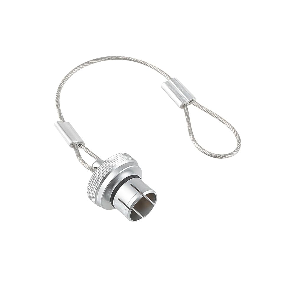 Alvin's Cables Dust Cap Compatible with LEMO 00B(6.4 mm) Connectors, Industrial Protective Cover with Metal Retention Wire, Dustproof, Moisture Resistant, 2 Pieces