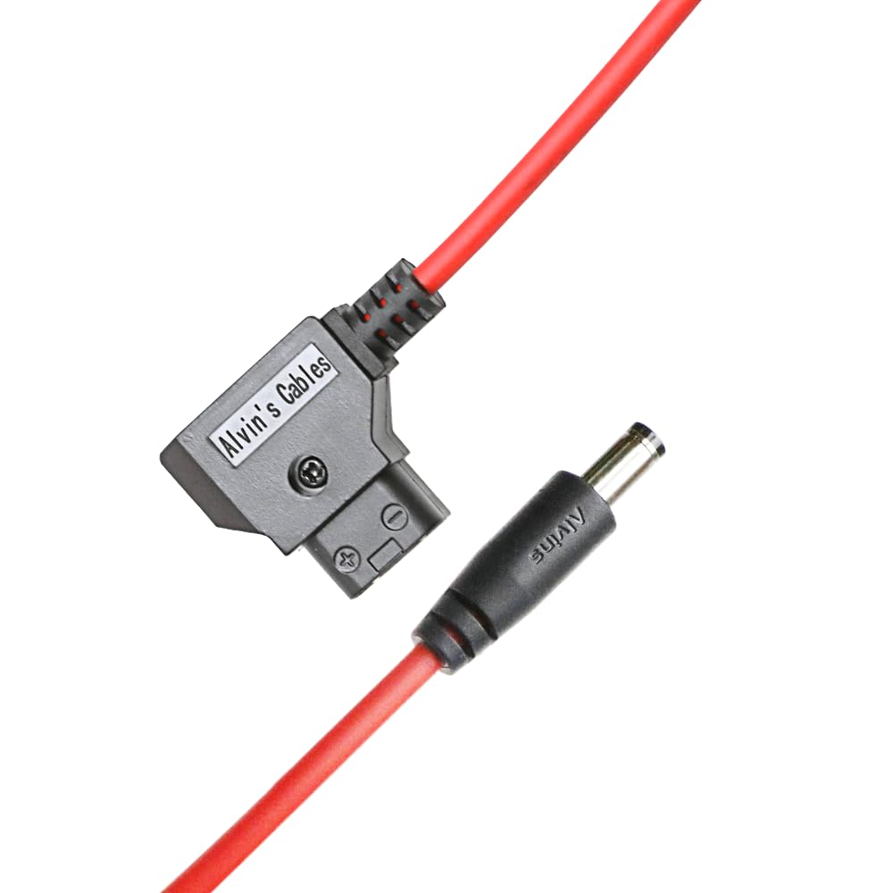 Alvin&#39;s Cables Dtap to DC Coiled Cable for Atomos Shinobi,Ultra Soft D-tap to 2.1 DC Power Cable for Blackmagic Design Video Assist,SmallHD 702,for Feelworld FW568 Monitor