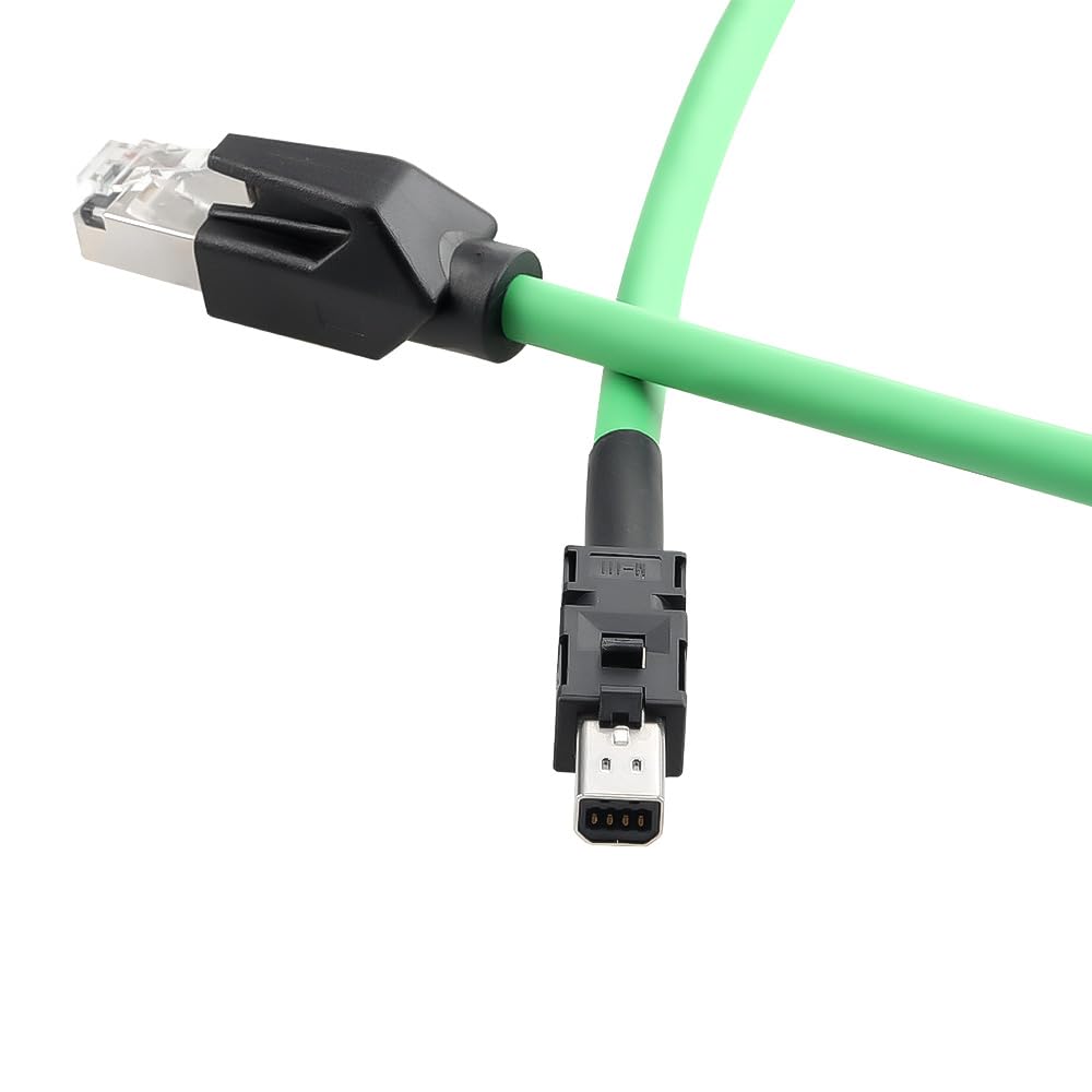 Alvin's Cables Mechatrolink III Communications Servo Cables RJ45 to IMI Industrial Cable for Yaskawa Sigma-7 Series Drive Controller Cordset, High Flex Drag Chain 0.5m/1.64ft, Green