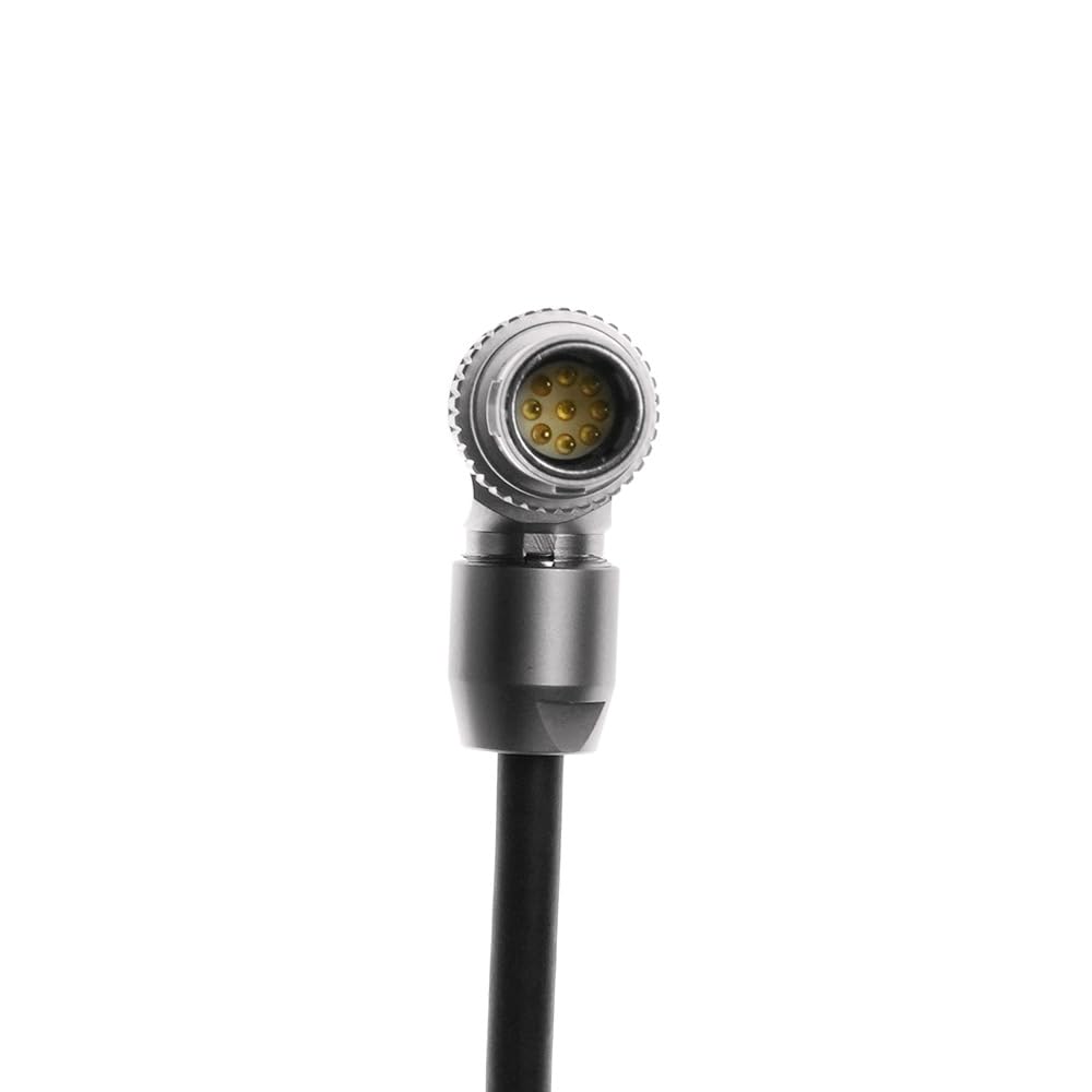 Alvin&#39;s Cables Run Stop Cable for RED Komodo, RED V-Raptor Camera from Teradek RT Latitude MDR, Ctrl 4 Pin to Rotatable Right Angle 9 Pin Control Cable 45cm/18in