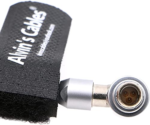 Alvin's Cables 3 Pin Right Angle to Rotatable 2 Pin Male Right Angle Power Cable for Teradek Bolt SmallHD Monitor from ARRI Alexa Mini XT 14.8 V Port