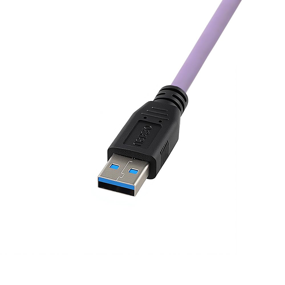 Alvin's Cables USB 3.0 Type-A to USB-B Screw Lock Data Cable for Machine Vision Industrial Camera, Printer, Scanner, 5Gbps High Flex Drag Chain Shielded
