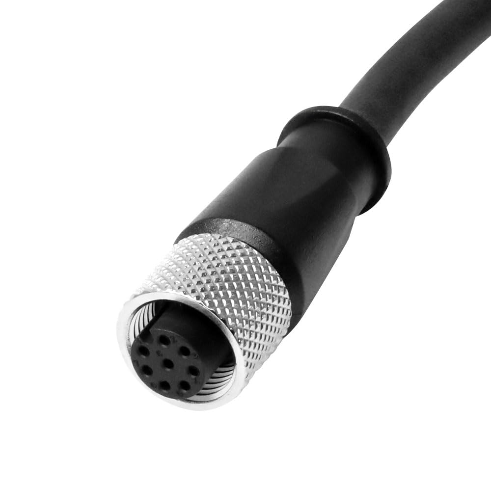 Alvin&#39;s Cables M12 A-Code 8 Pin Male to 8 Pin Female Cat6a High-Flex Shielded Sensor Actuator Cable for Cognex Industrial Camera 15m/49ft