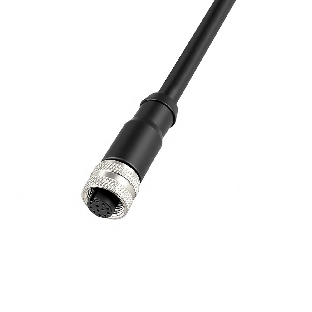 Alvin’s Cables Control Cable for Keyence SR-X AI Barcode Reader, M12 A-Code 12 Pin Female to DB9 Female Replacement for OP-88681 OP-88682 OP-88683, High Flex Drag Chain